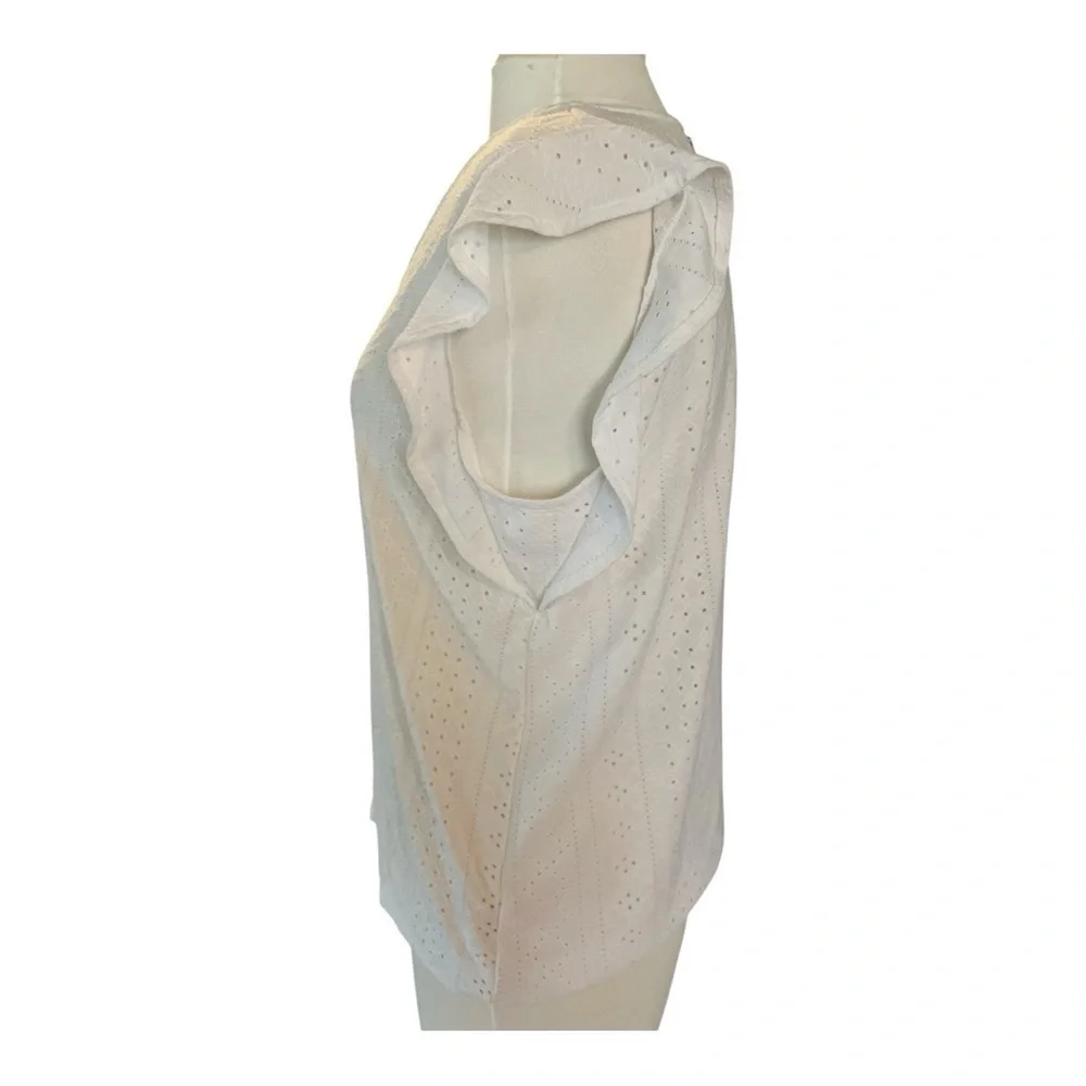 Michael Kors White Eyelet Blouse